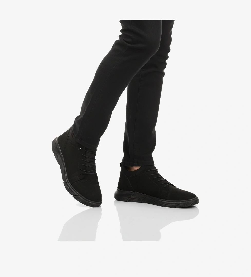 Siyah Nubuk Hakiki Deri Ortopedik Erkek Casual Ayakkabı 142 M - Görsel 1