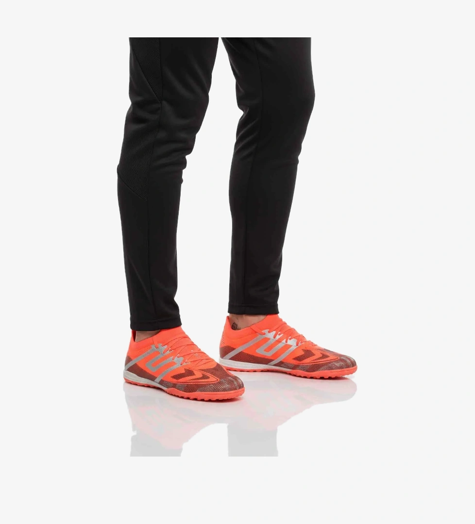 Kırmızı Gümüş Bilekten Lastikli Bağcıklı Unisex Halısaha Ayakkabısı GH-252-149 G - Görsel 1