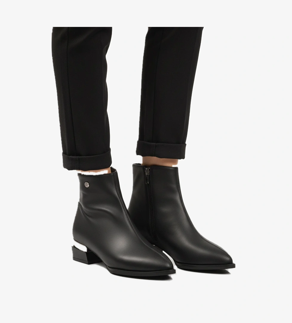 Siyah İçi Kürklü Soğuğa Dirençli Kadın Bot PC-54991 Z - Görsel 1