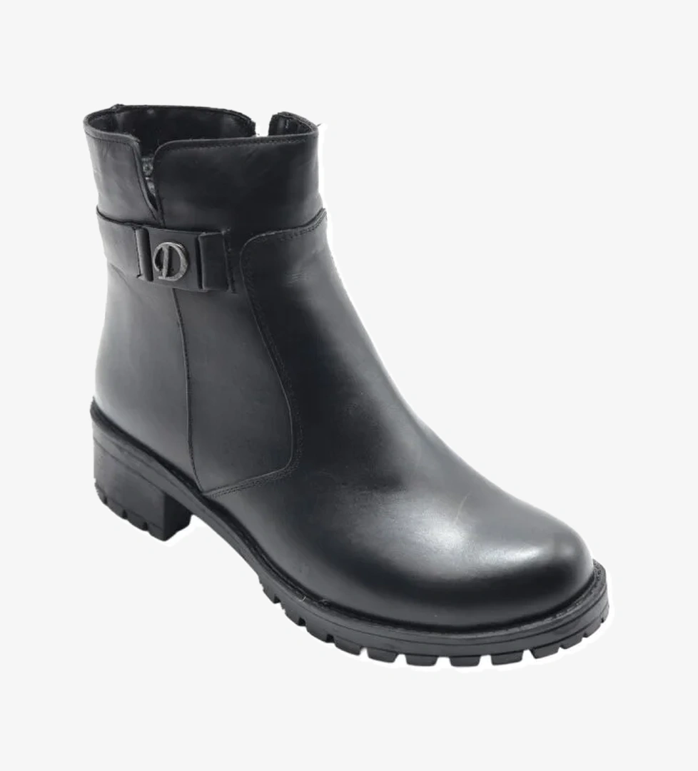 Ayakkabımood M.Y 822 Siyah Termo Taban Hakiki Deri Kadın Bot model görseli