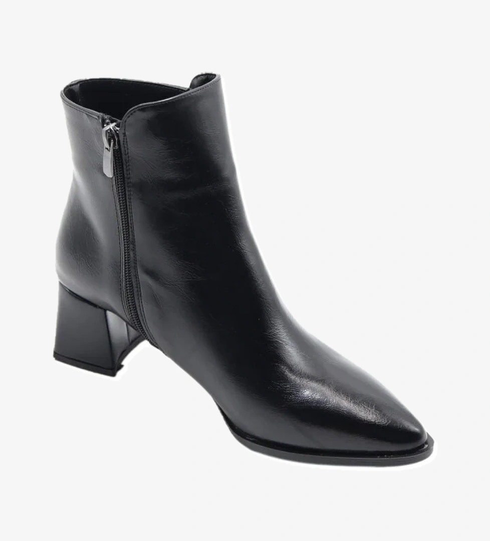 Ayakkabımood 5 Cm Siyah Rugan Kadın Bot model görseli