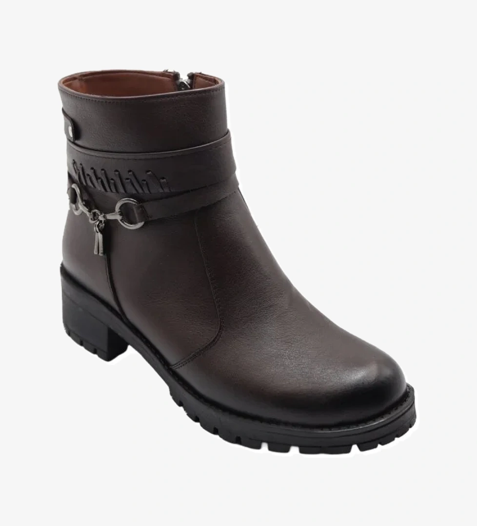 Ayakkabımood M.Y 829 Kahve Termo Taban Hakiki Deri Kadın Bot model görseli