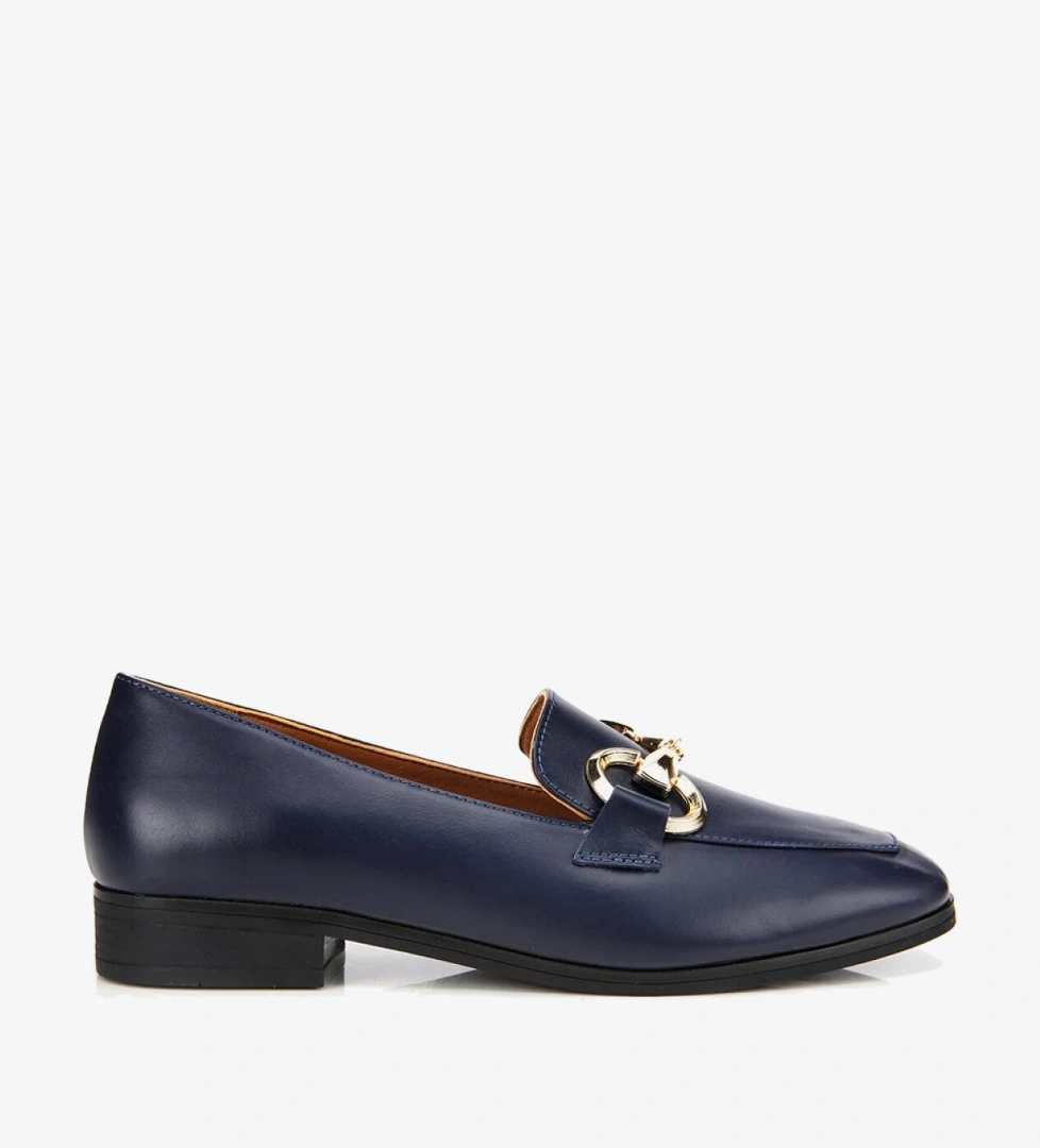 Hotiç Hotiç Kadın Deri Lacivert Tokalı Klasik Loafer Flo'da! Lacivert - 1. görsel