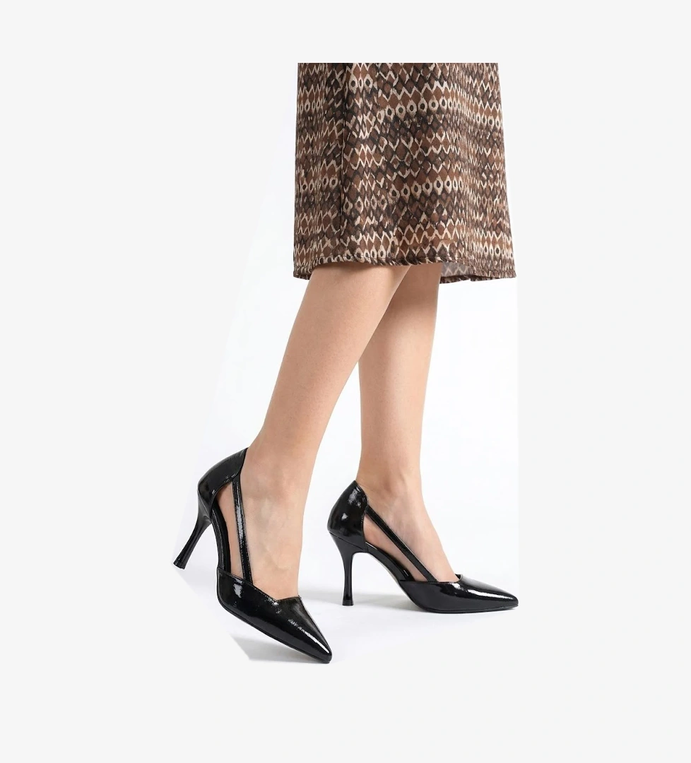 Elit 25KMST1302C Kadın Klasik Topuklu ayakkabı Siyah - Görsel 1