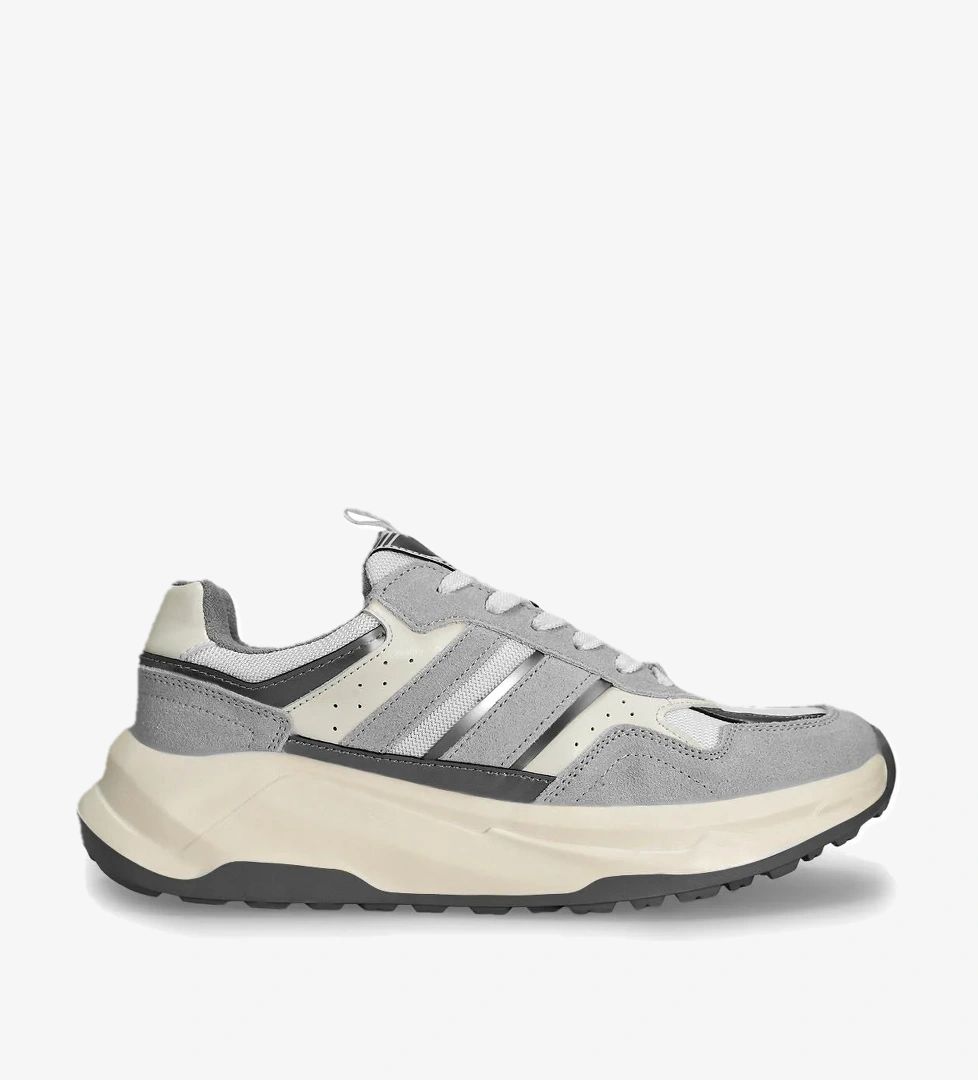 112230235 Eduard Erkek Hakiki Deri Klasik Sneaker Gri