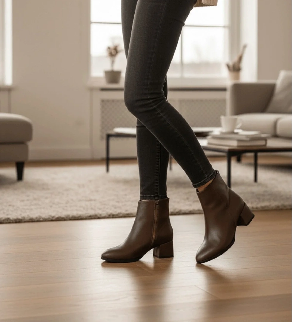 Fiamma Kahverengi ( 5 Cm Topuklu ) Günlük Kullanım Kadın Botu