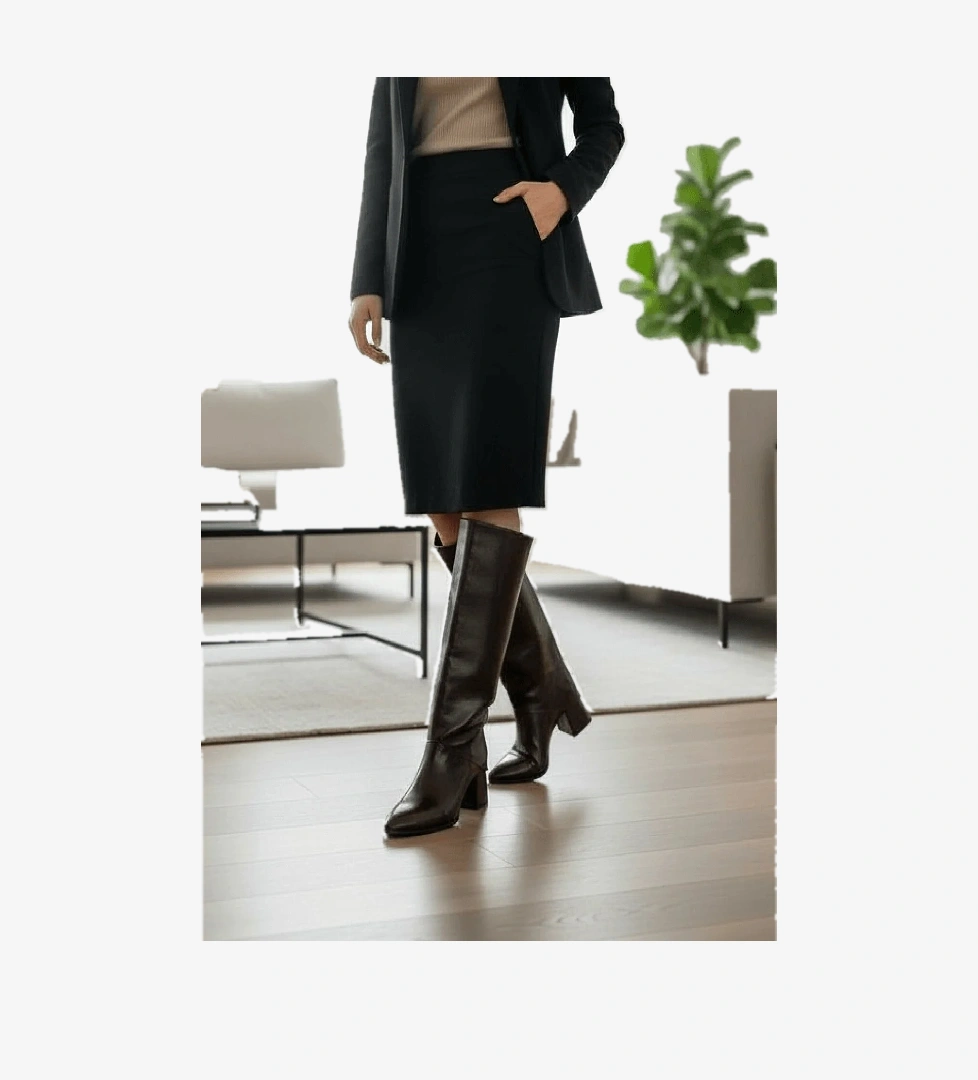 Lash Kahverengi Rugan Tak-Çıkar Konçlu (5 cm Topuk Boyu ) Günlük Kullanım Bot Ve Çizme