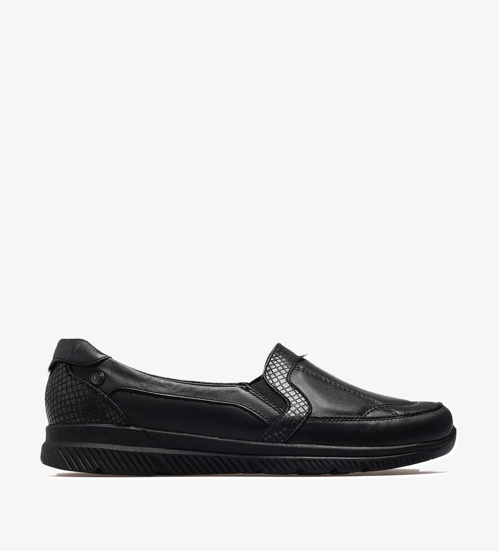 Forelli Dılmen Kadın Deri Comfort Günlük Ayakkabı 25k 29415 Z Taba Siyah model görseli