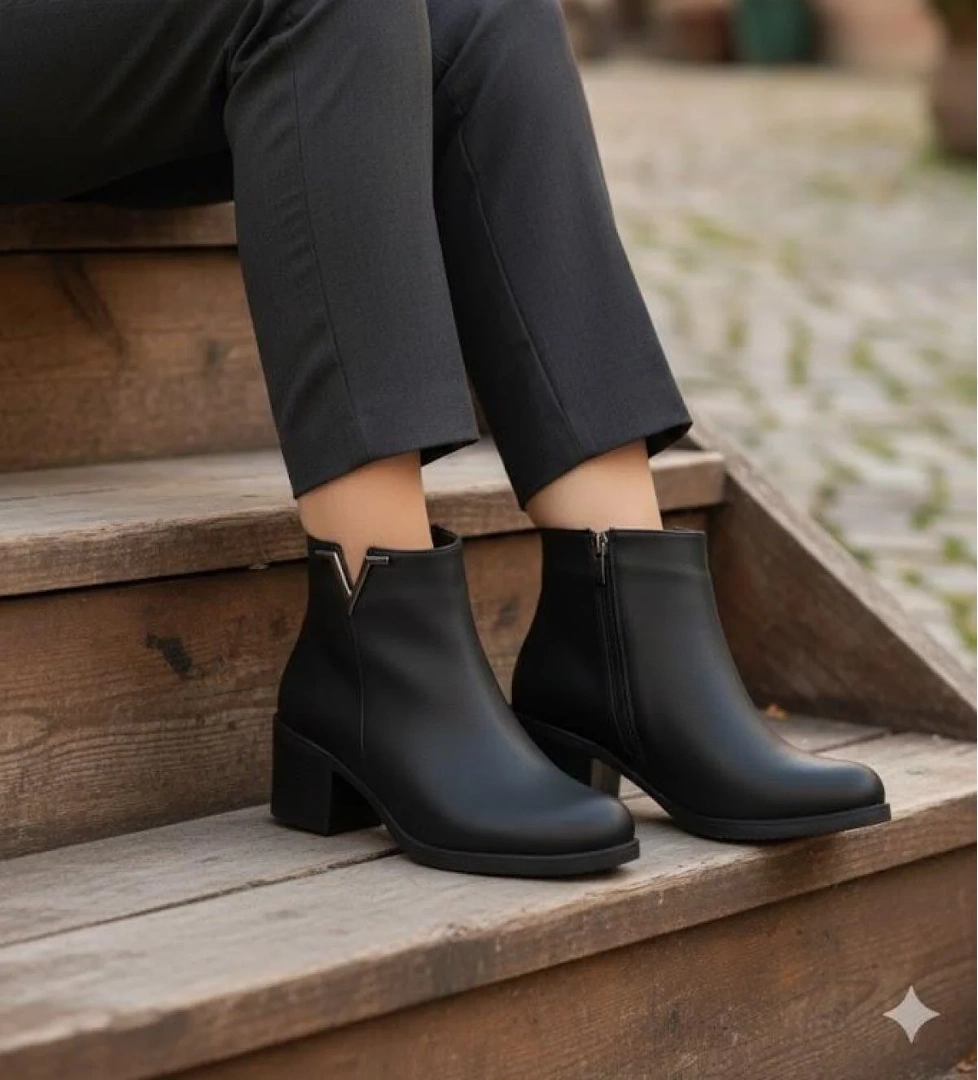 Fort 30542 Rahat Toka Detaylı 5 Cm Topuk Yüksekliği Sıcak Astar Kadın Bot model görseli