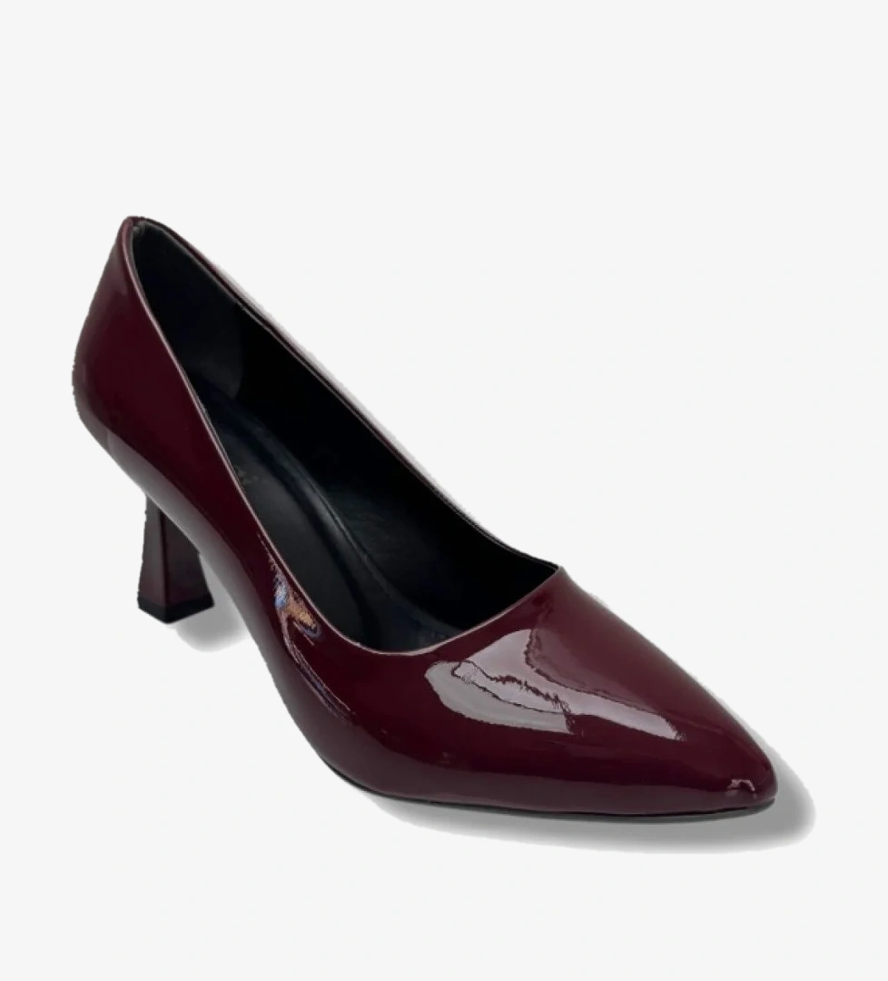 678-26 Rugan Deri İnce Topuk Kadın Ayakkabı