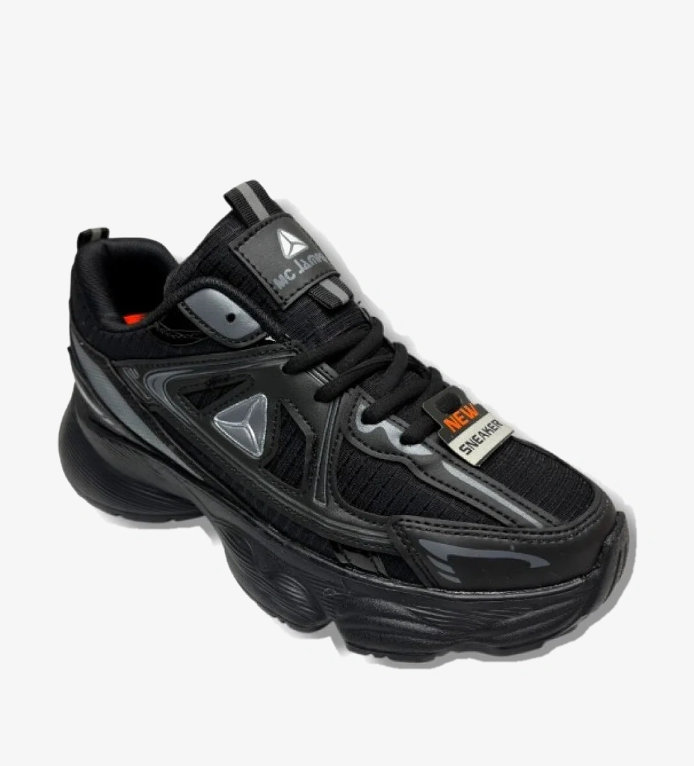 MARCO JAMPER 2411-26 Cilt Deri Anorak Anatomik Sneaker Siyah Gümüş 36-40