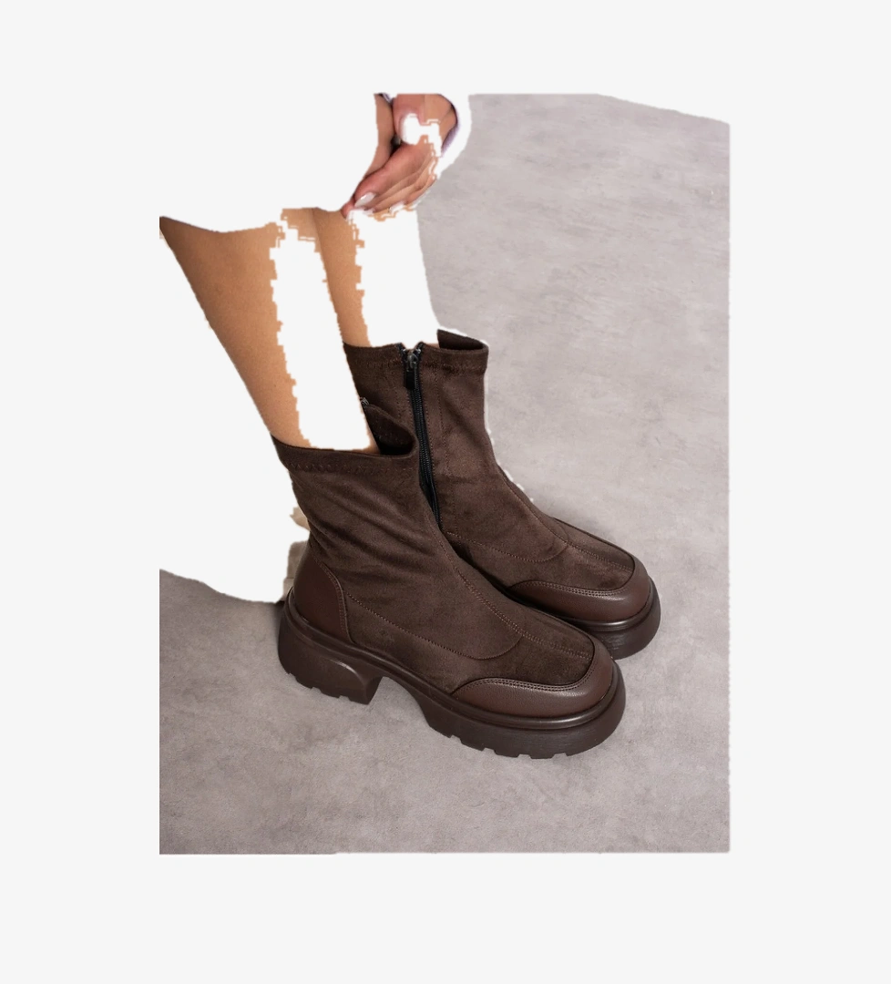 Punto 332163 Kadın Stretch Süet Kalın Tabanlı Bot model görseli