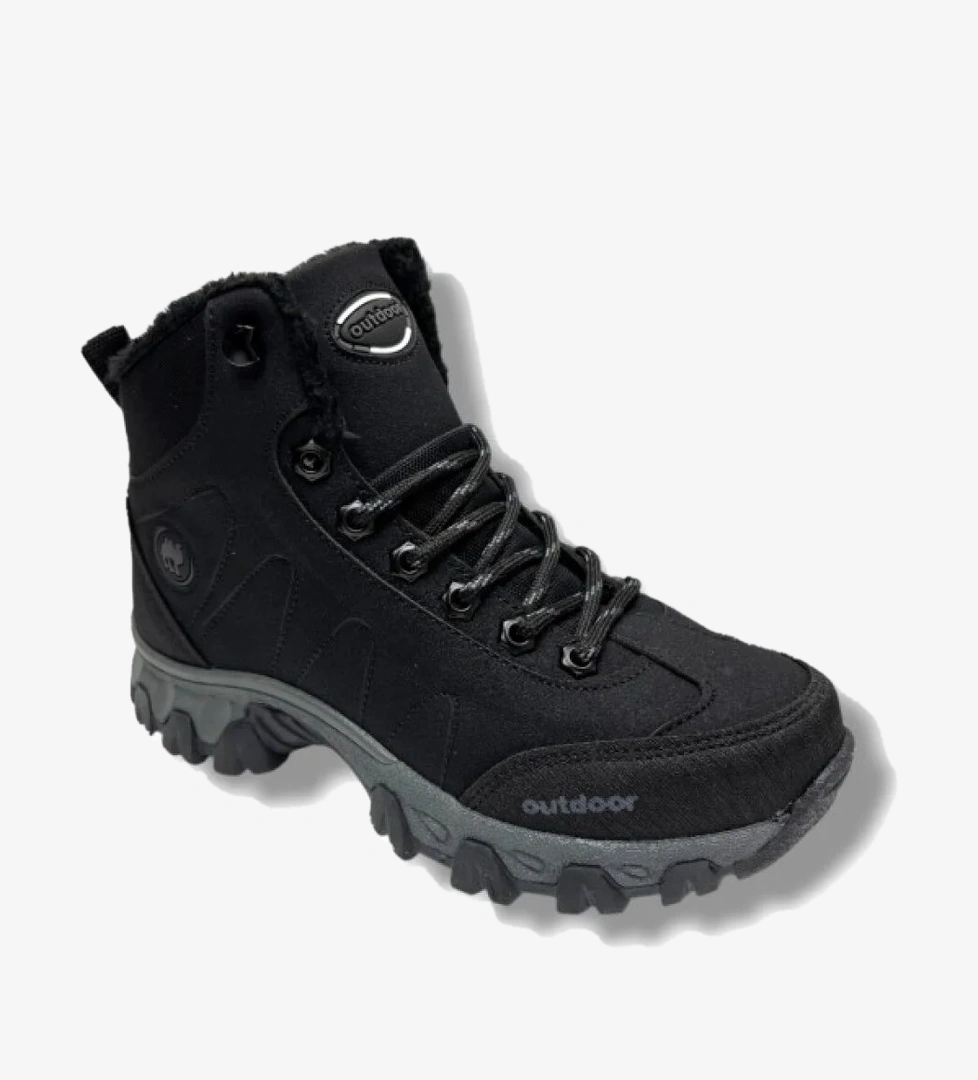 4057-26 Anatomik İçi Kürklü Outdoor Bot Siyah Füme 36-39 - Görsel 1