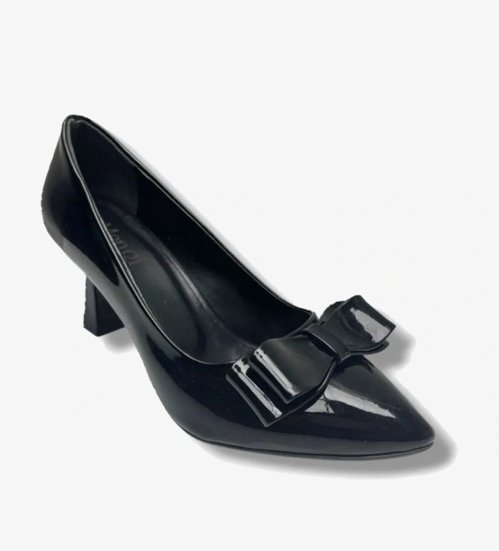 Cakgo Mengi 691-26 Rugan Deri Fiyonklu İnce Topuk Kadın Stiletto model görseli