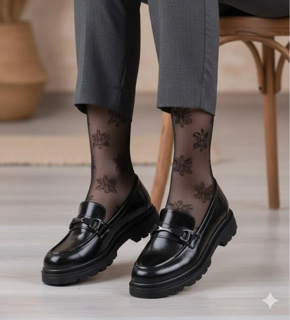 Fort 35831 Siyah Açma Toka Detaylı Rahat Loafer Kadın Ayakkabı model görseli