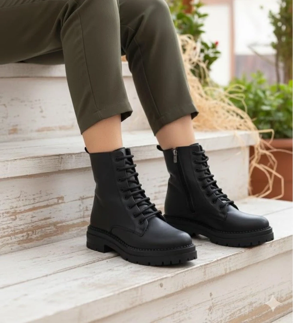 Fort 5255 Rahat Fermuarlı Bağçıklı Kaymaz Taban Sıcak Astar Kadın Bot model görseli