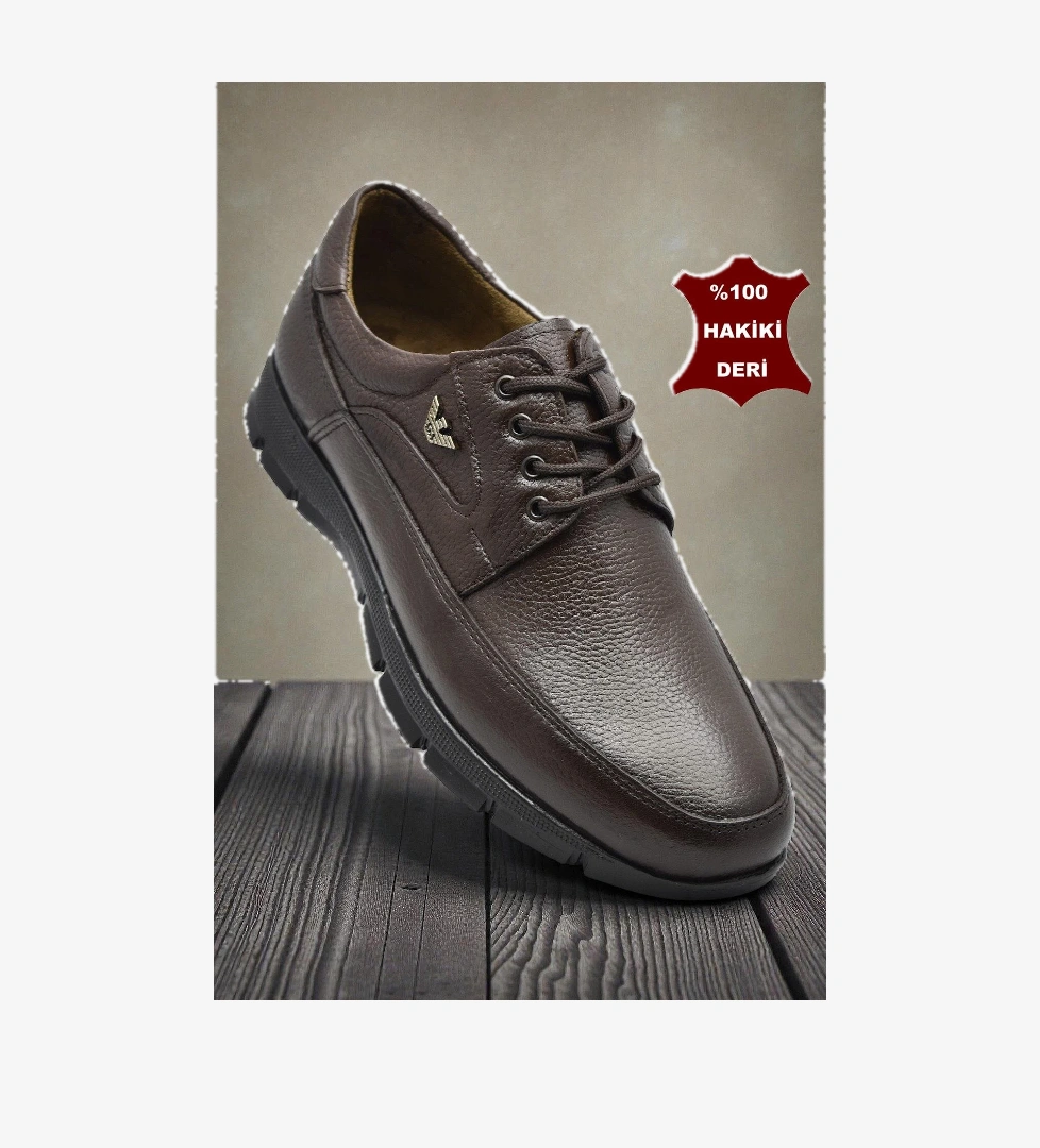 301 Ortopedik Topuk Masajlı Hakiki Deri Erkek Ayakkabı Kışlık Erkek Deri Ayakkabı