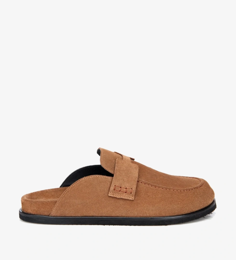 Hotiç Erkek Süet Taba Deri Kahverengi Düz Terlik model görseli