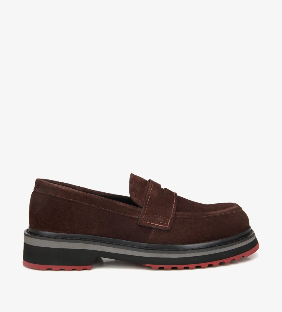 Hotiç Erkek Süet Deri Kahverengi Hafif Tabanlı Günlük Loafer model görseli