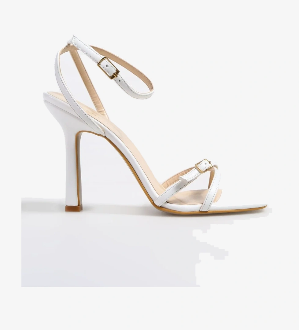 Fabrika Fabrika Beyaz Kadın Topuklu Sandalet ZELDA Topuklu Ayakkabı | Flo Beyaz - 1. görsel