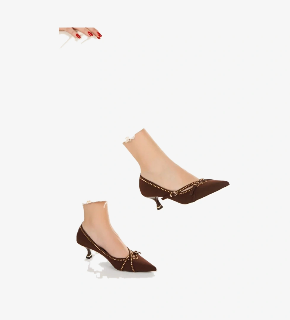 Zımba Toka Detaylı Stiletto Kadın Ayakkabı