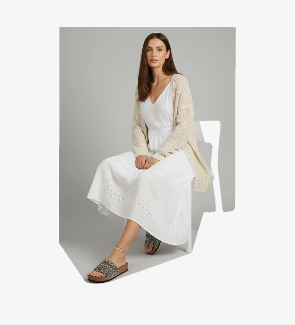 20050 Kadın Anatomik Taban Taş Detaylı Günlük Terlik - Görsel 1