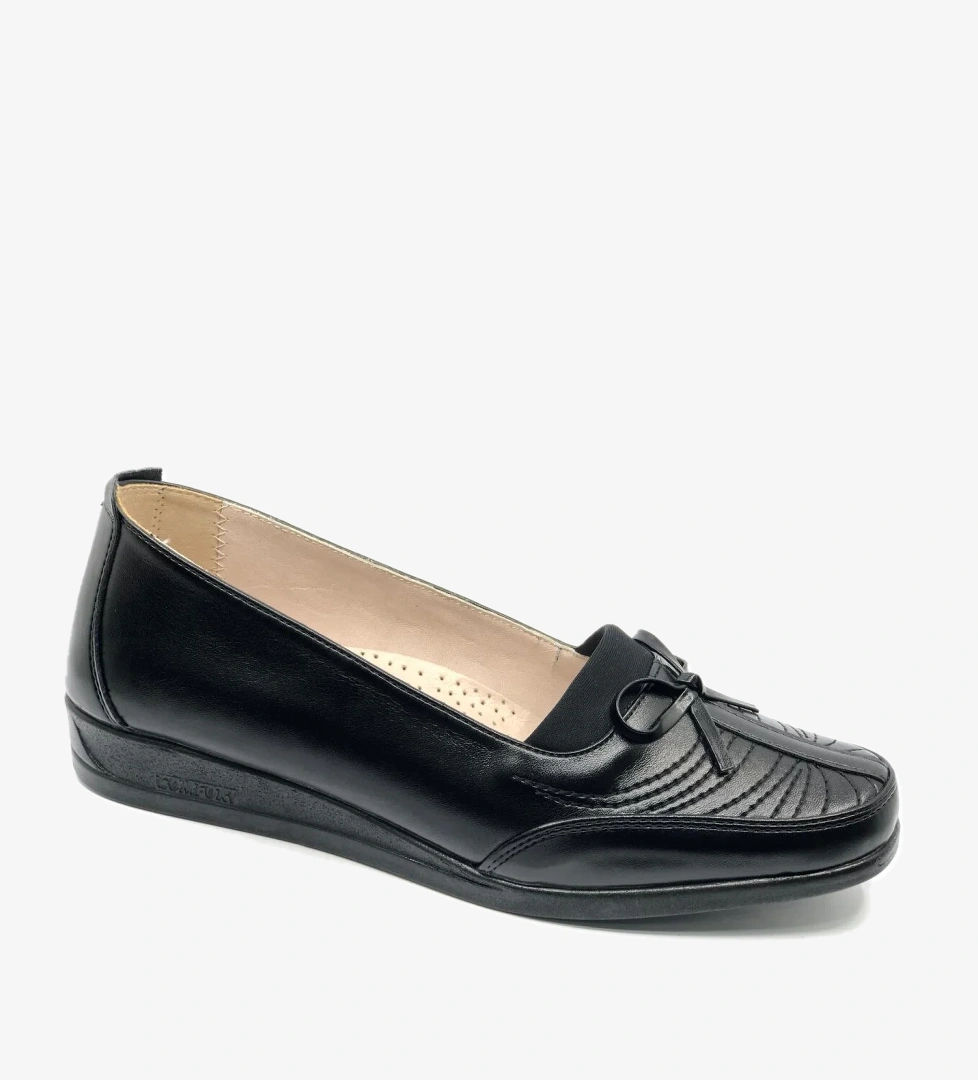 0-49147 Dr.Tavsiyeli İçi %100 Deri 41 numara Anne Kadın Babet Ayakkabı - Görsel 1