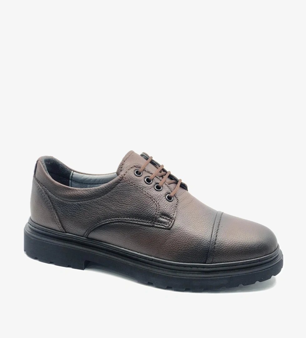 02 Hakiki Deri Ortopedik Erkek Casual Ayakkabı - Görsel 1