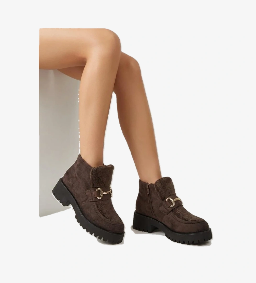 Punto 572463 Fermuarlı Kürklü Kadın Günlük Bot model görseli