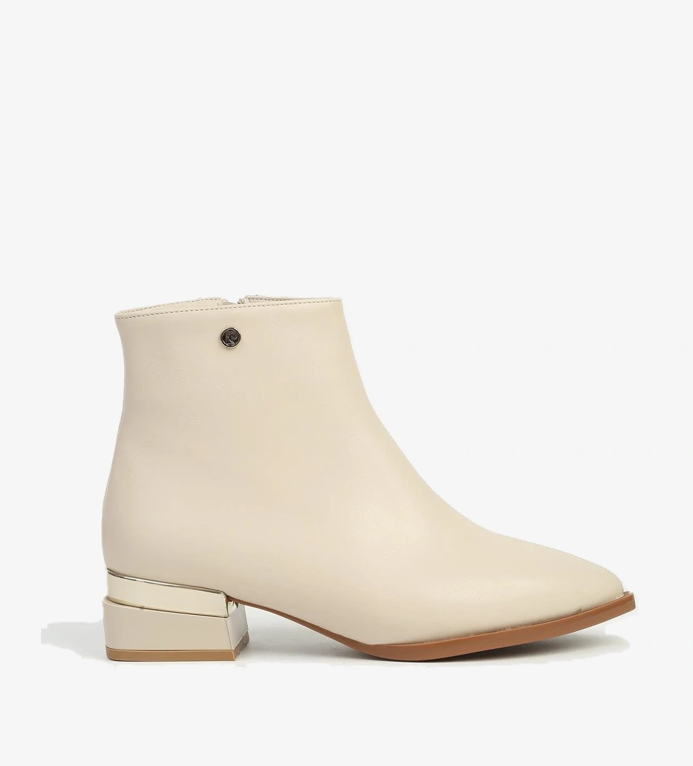 Pierre Cardin Krem Yarım Fermuarlı Bot PC-54991 model görseli