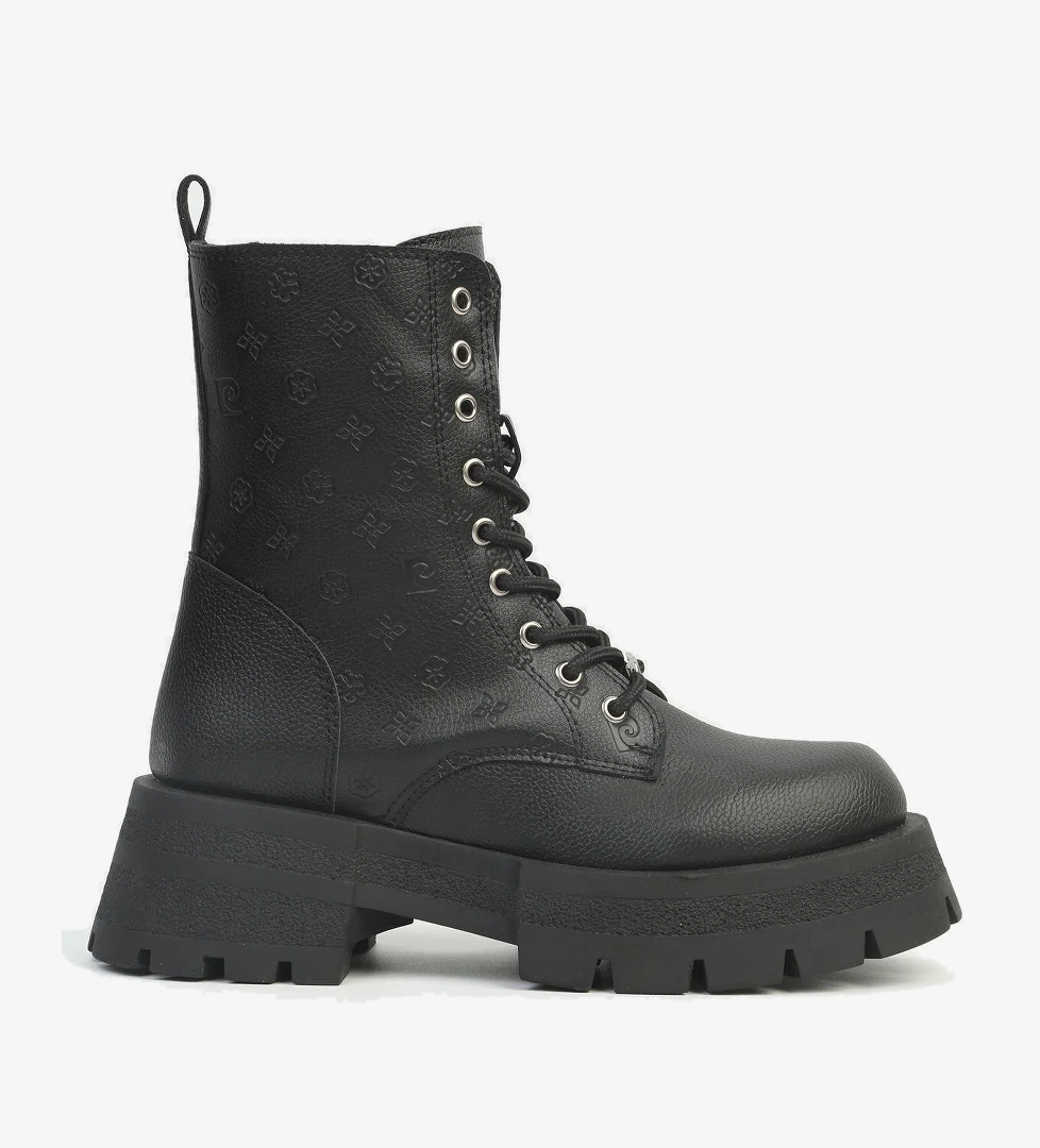 ® | PC-52446 Kadın Siyah Baskılı Bot - Görsel 1