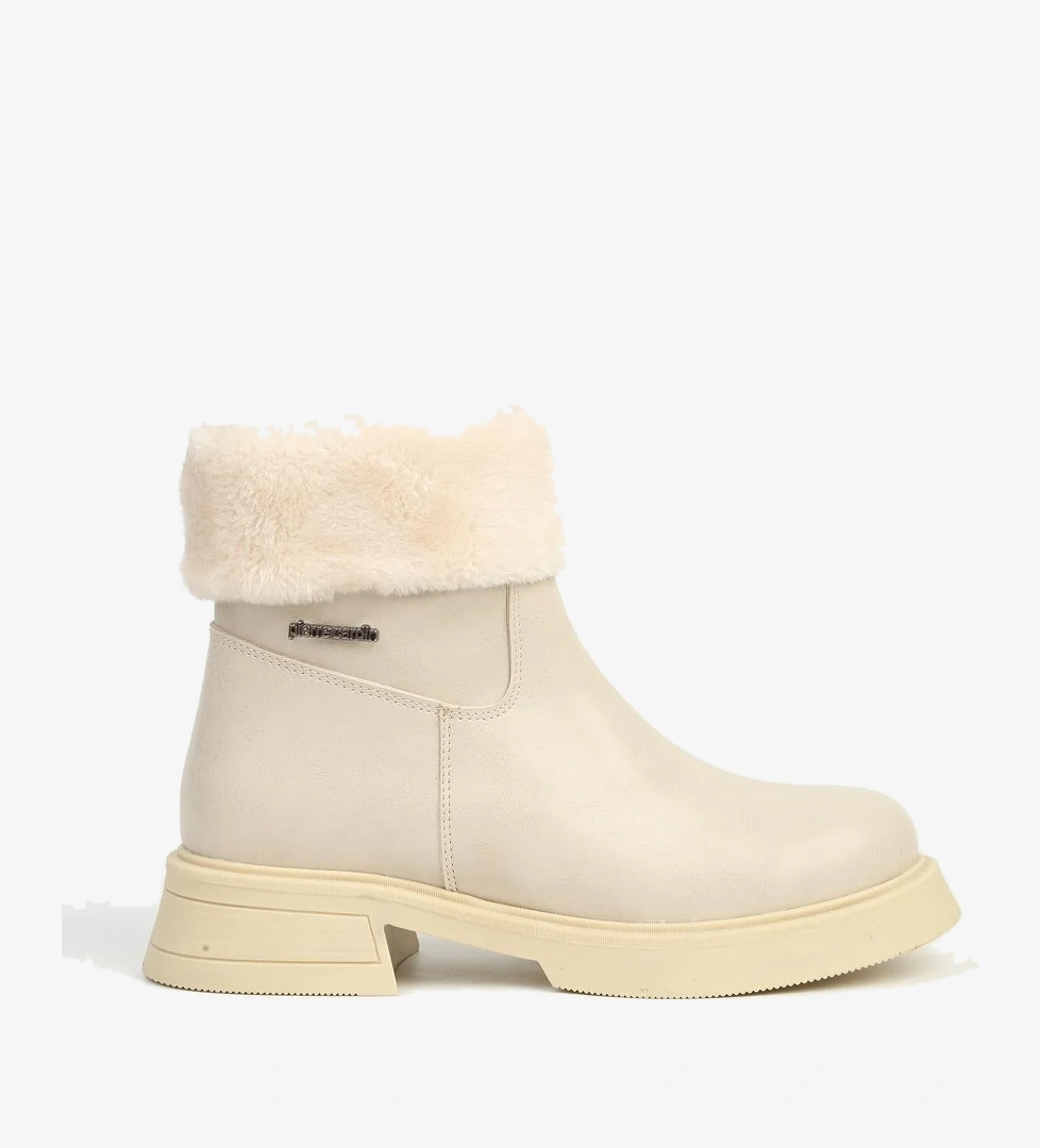 Pierre Cardin Siyah Krem Yarım Kürklü Bot Pc-55268 model görseli