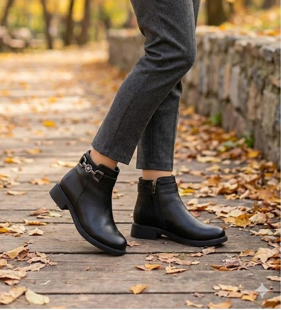 1091 Rahat Toka Detaylı Kaymaz Taban Sıcak Astar Kadın Bot