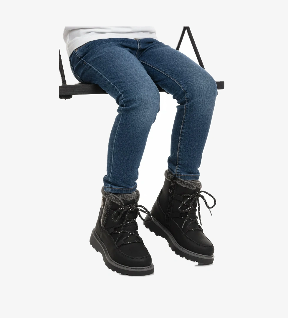 Siyah İçi Polarlı Kaymaz Kız Çocuk Bot Lina F