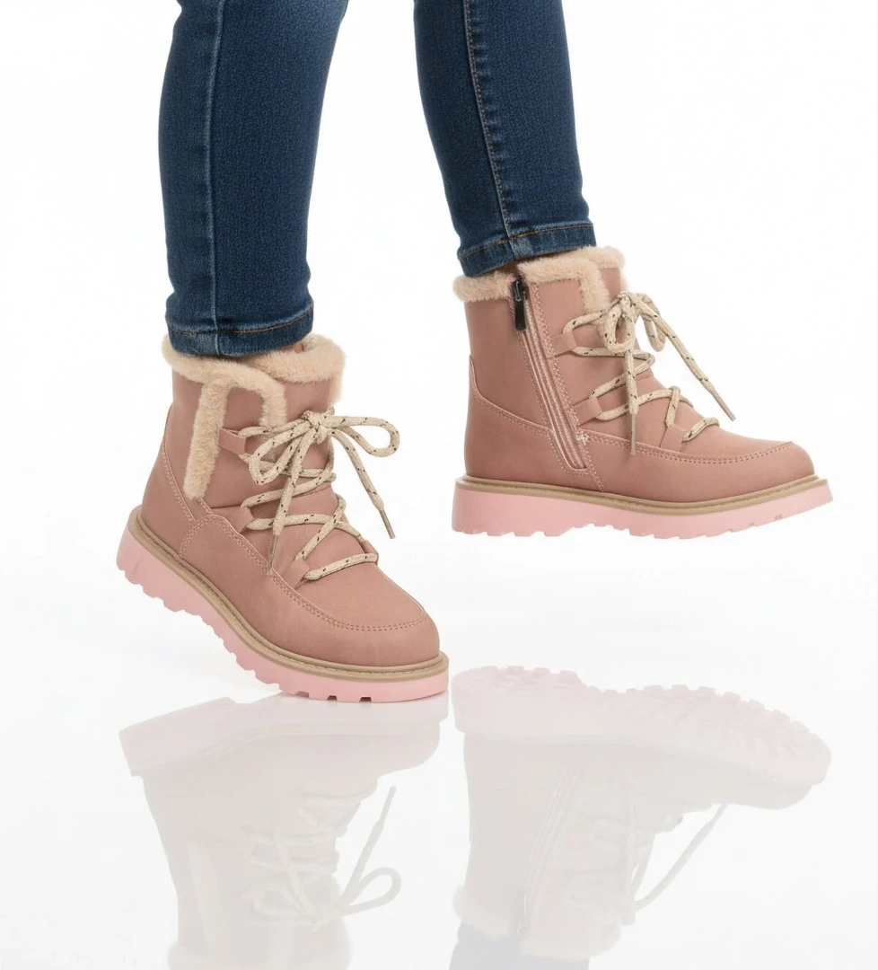 Pudra İçi Polarlı Kaymaz Kız Çocuk Bot Lina F - Görsel 1