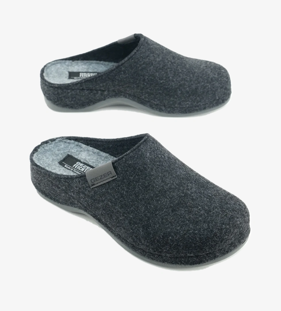 Feichtingen Kadın Kışlık Keçe Rahat Taban Ev Bahçe Terlik - Görsel 1