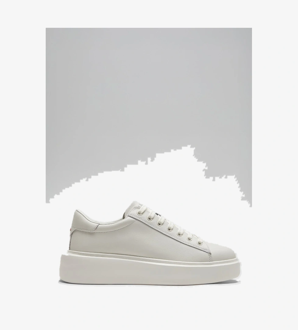 Lufian Lufian Beyaz Gage Erkek Deri Sneaker Ayakkabı 112230221 | Flo Beyaz - 1. görsel