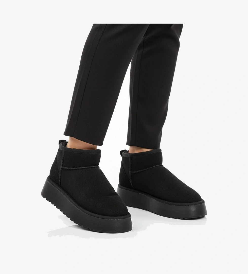 Siyah İçi Kürklü Soğuğa Dirençli Kadın Bot U-400 Z - Görsel 1