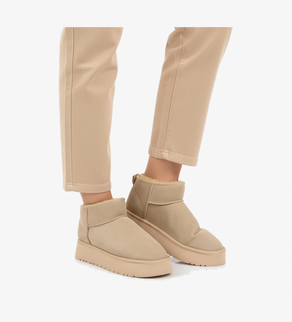 Bej İçi Kürklü Soğuğa Dirençli Kadın Bot U-400 Z