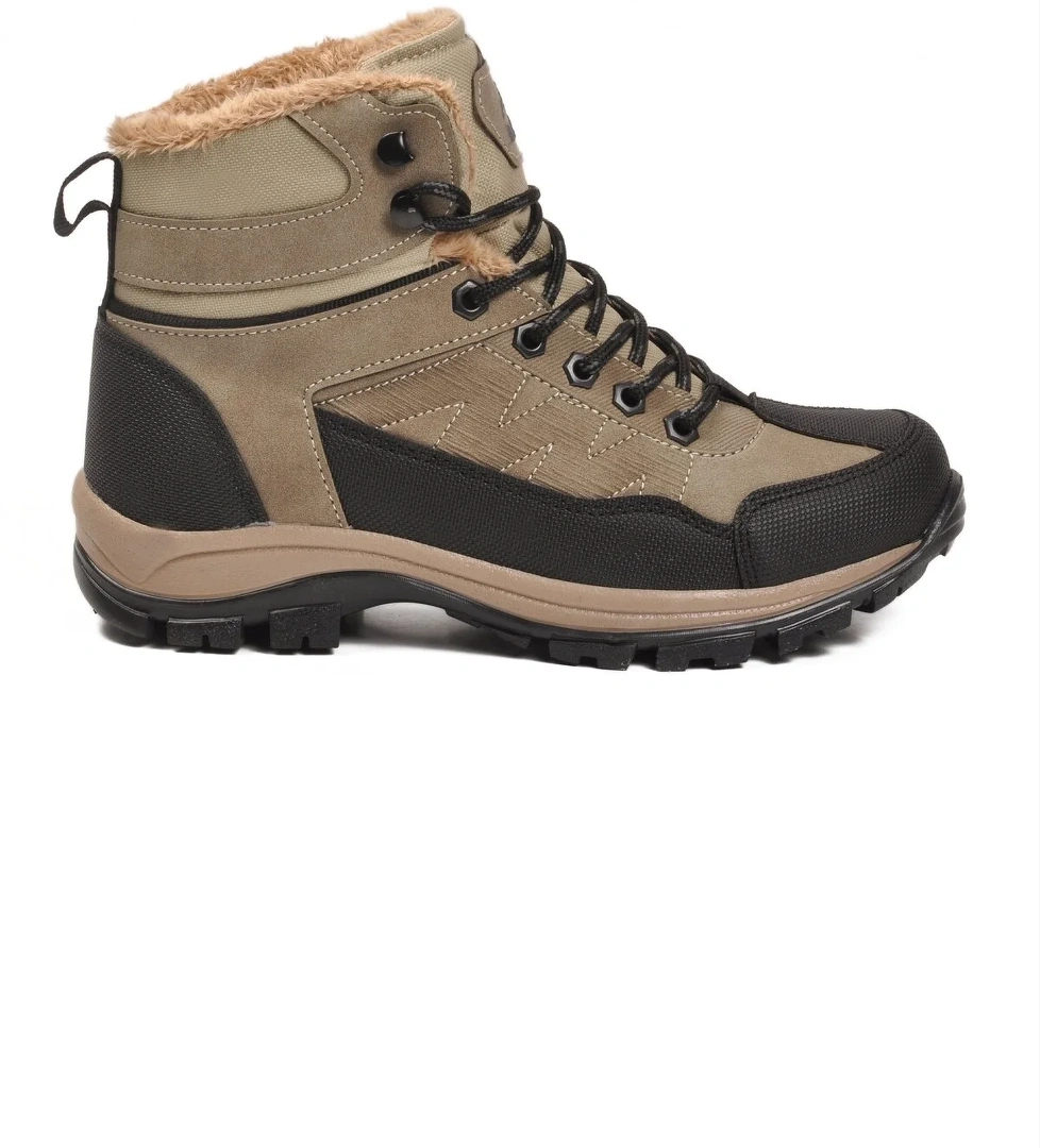 Bej İçi Kürklü Soğuğa Dirençli Kaymaz Taban Unisex Outdoor Bot 980 G