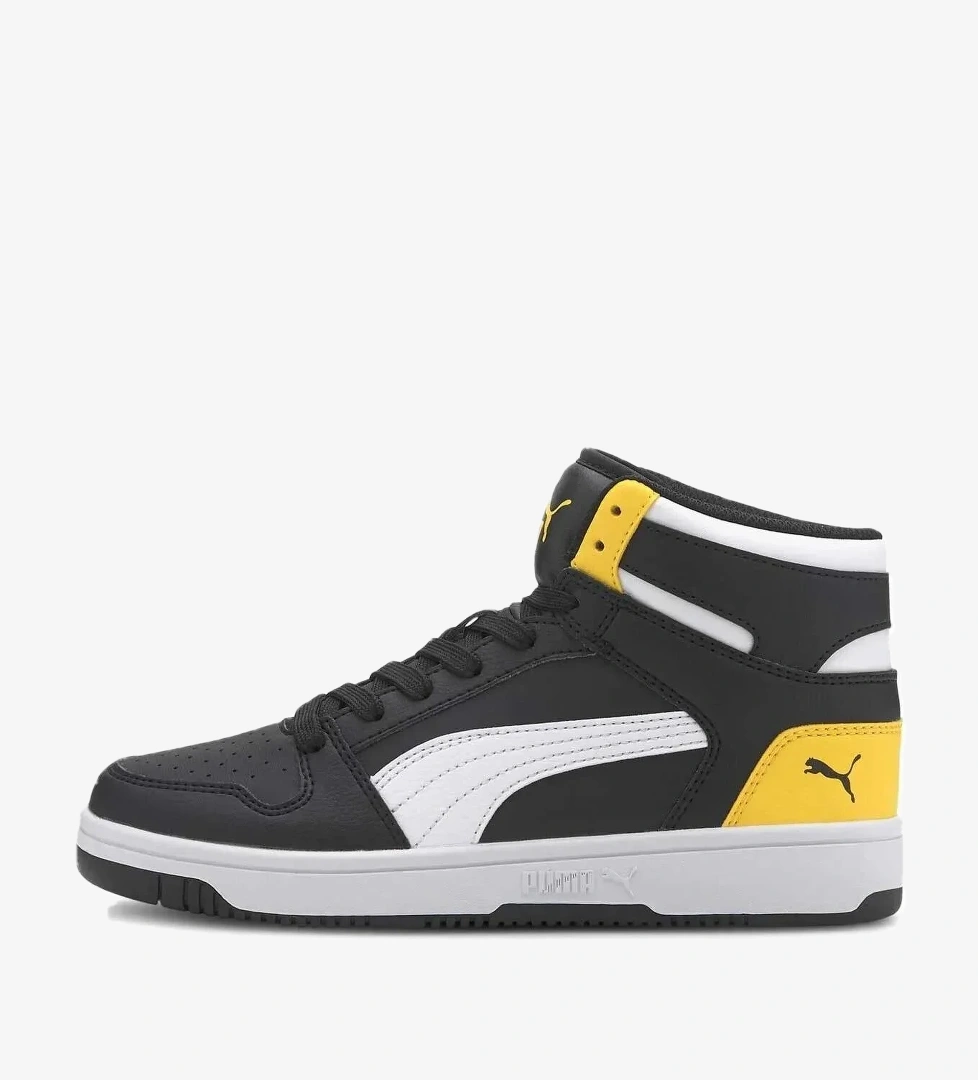 Rebound Lay Up Sl Jr Mid 370486-12 Sneakers Jordan Boğazlı Unisex Spor Ayakkabı SİYAH SARI - Görsel 1