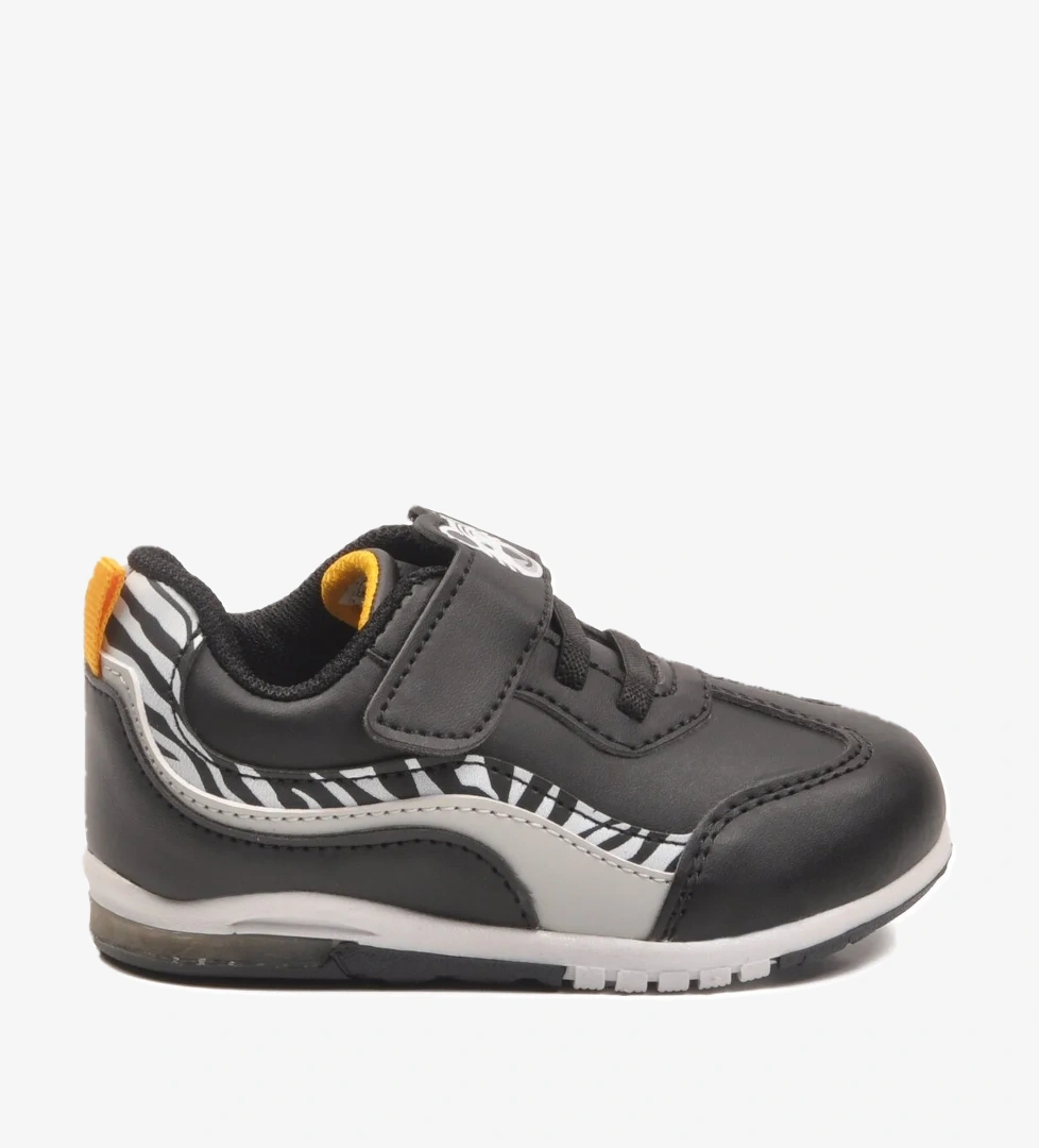 Ayakmod Siyah Cırtlı Hafif Erkek Bebek Spor Ayakkabı 1750 B model görseli