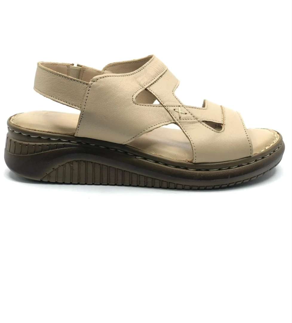 Venüs Poni Hakiki Deri Comfort Ortopedik Kadın Sandalet model görseli