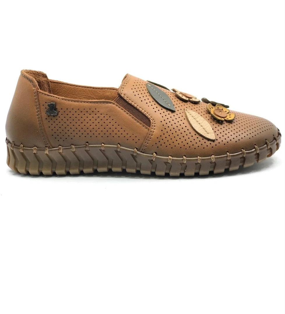 Sombrero Hakiki Deri Kadın Babet Ayakkabı