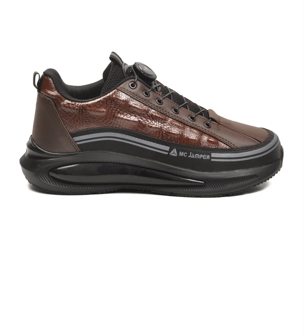 Siyah Kahve Memory Foam Misina Bağcıklı Erkek Sneaker 2250 M