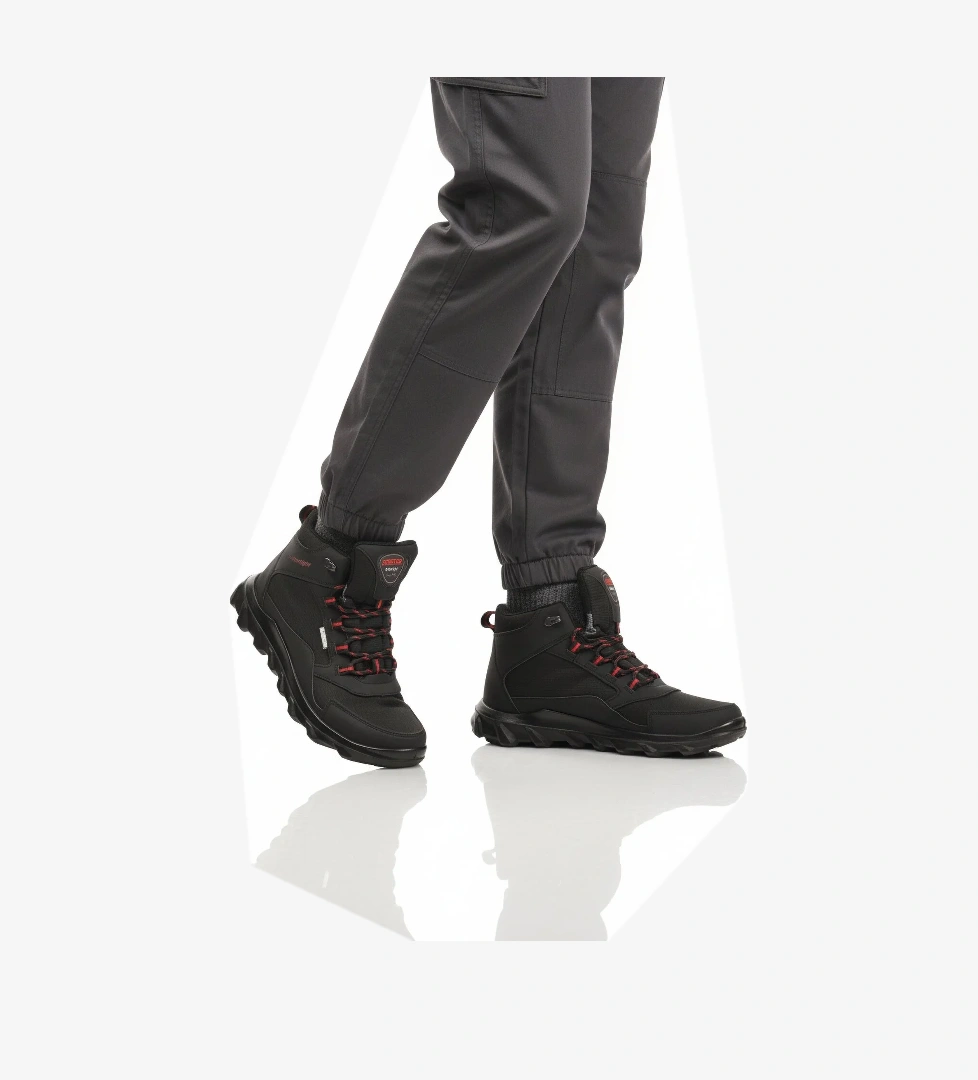 Siyah Kırmızı Su Geçirmez Kayma Taban Erkek Outdoor Bot M7200 M