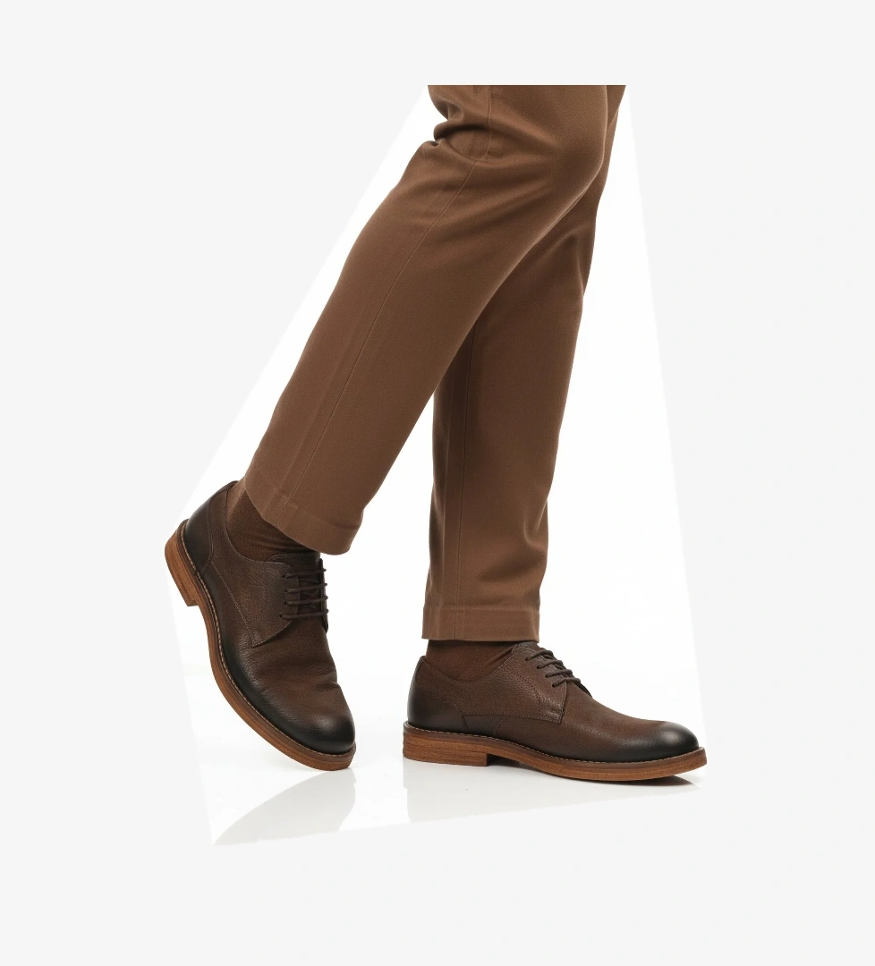 Kahve Nubuk Hakiki Deri Erkek Casual Ayakkabı Po 2226 M - Görsel 1