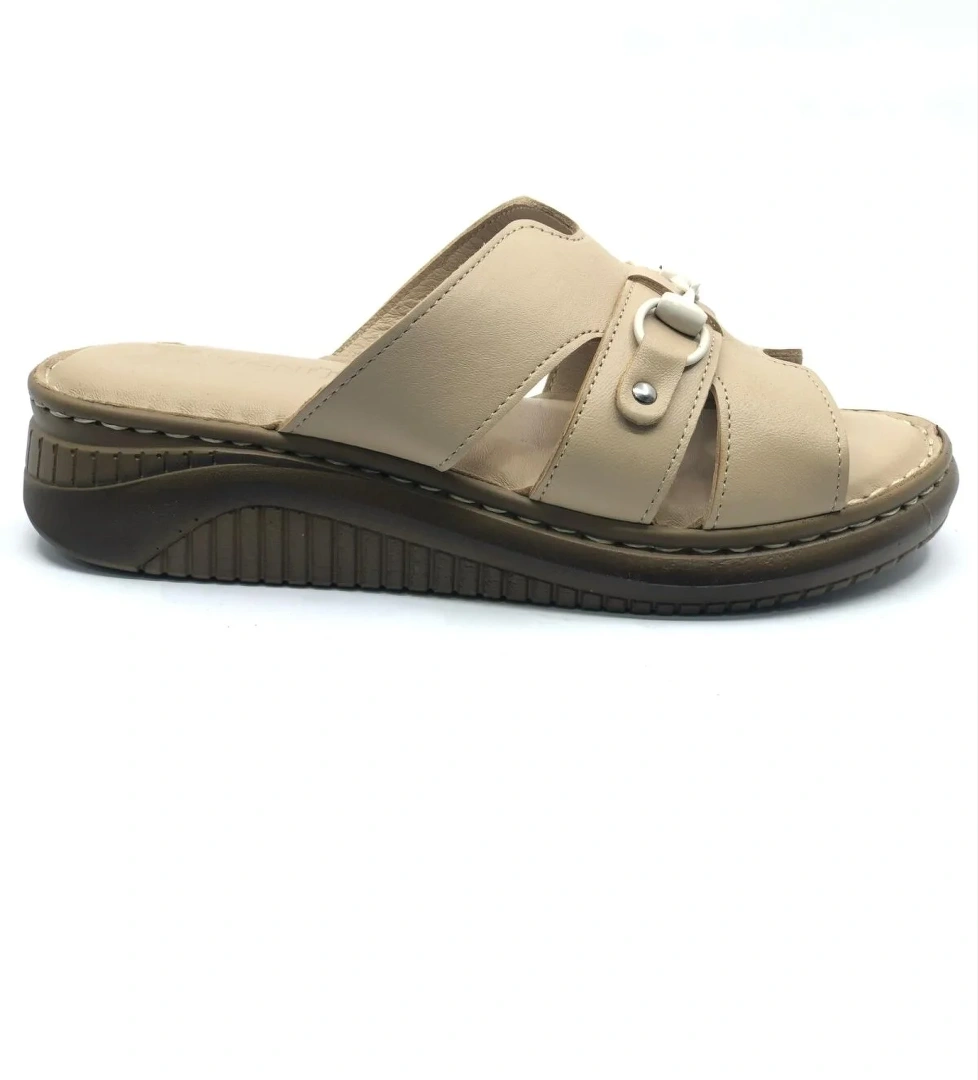 Venüs Roz Hakiki Deri Kadın Terlik model görseli