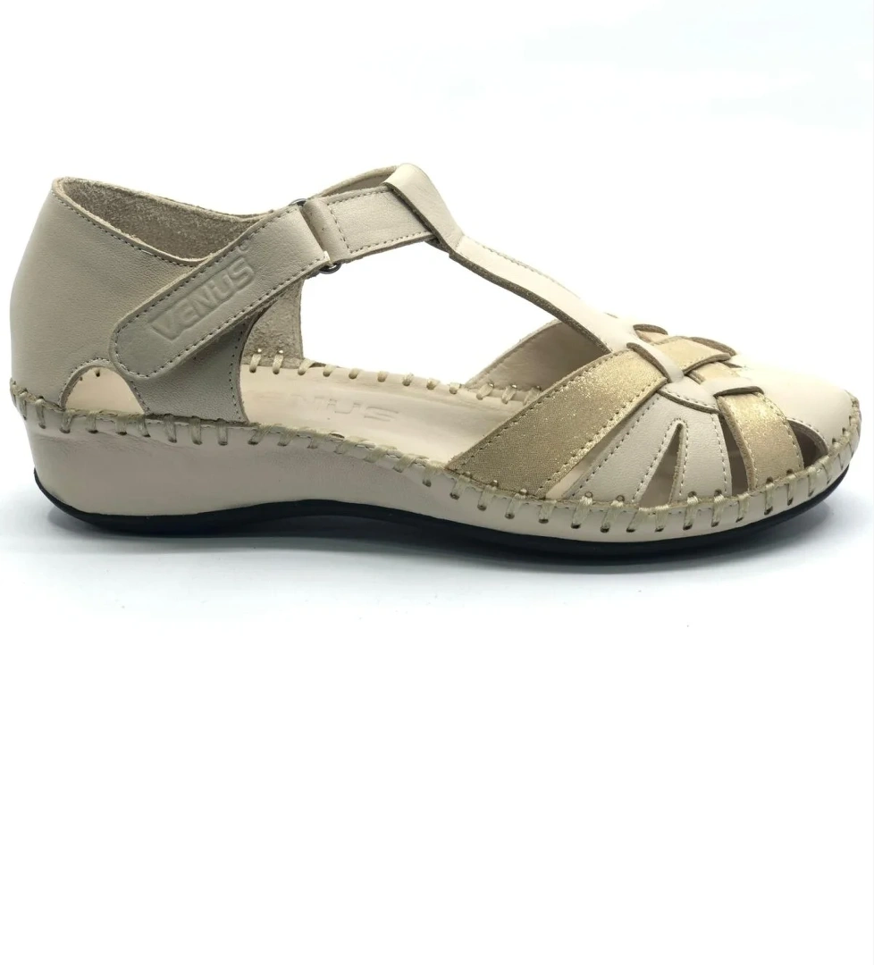 Tingi Hakiki Deri Comfort Ortopedik Kadın Sandalet