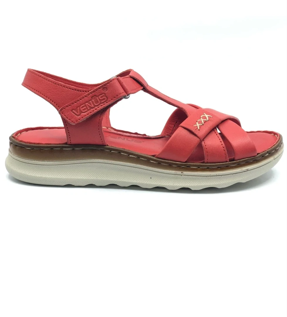 Cedrus Hakiki Deri Comfort Ortopedik Kadın Sandalet - Görsel 1